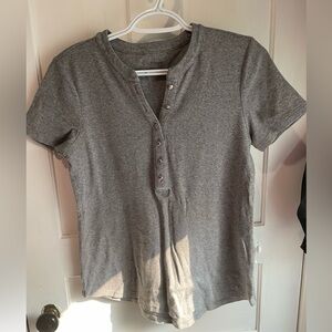 Calvin Kline - Small - Gray - Short Sleeved Shirt - Buttons